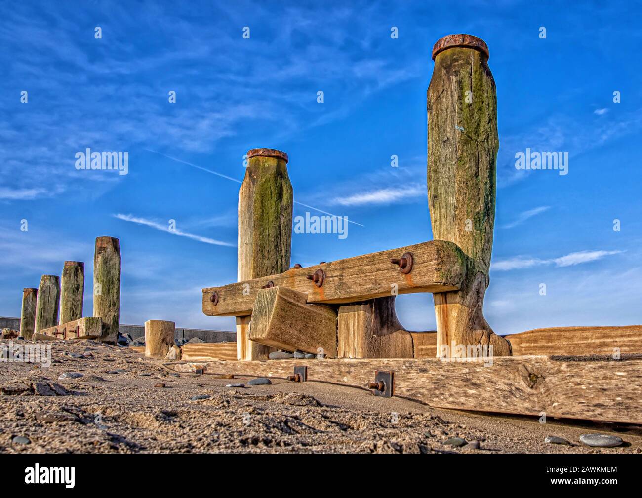 Spiaggia di Hornsea East Yorkshire. Foto Stock