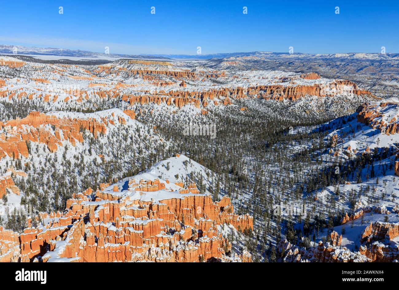 Bryce Canyon dello Utah Paesaggio invernale Foto Stock