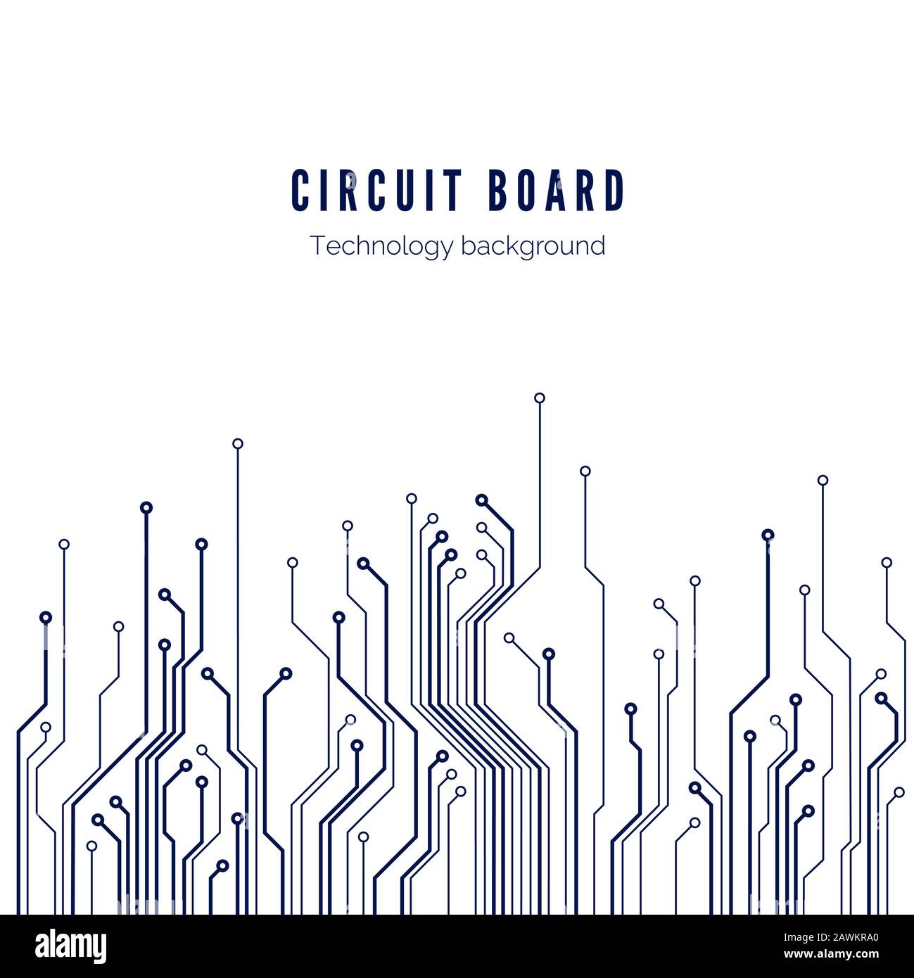 Concetto di comunicazione hardware. Struttura della scheda a circuito stampato. Background tecnologia astratta. Illustrazione del vettore Illustrazione Vettoriale