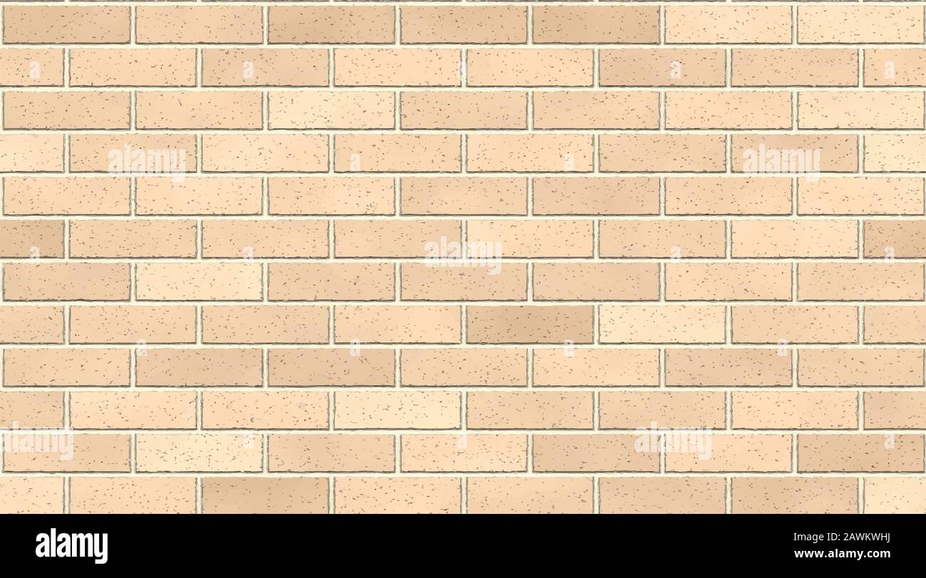 Muro di mattoni marrone chiaro sfondo astratto. Tessitura di mattoni. Illustrazione del vettore. Progettazione di modelli per banner Web Illustrazione Vettoriale