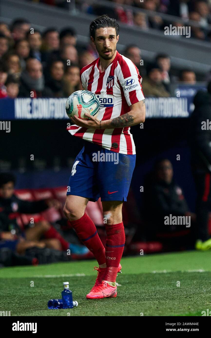 Sime Vrsaljko di Atletico de Madrid in azione durante la partita de la Liga tra Atletico de Madrid e Granada CF allo stadio Wanda Metropolitano di Madrid.Punteggio finale; Atletico de Madrid 1:0 Granada CF. Foto Stock