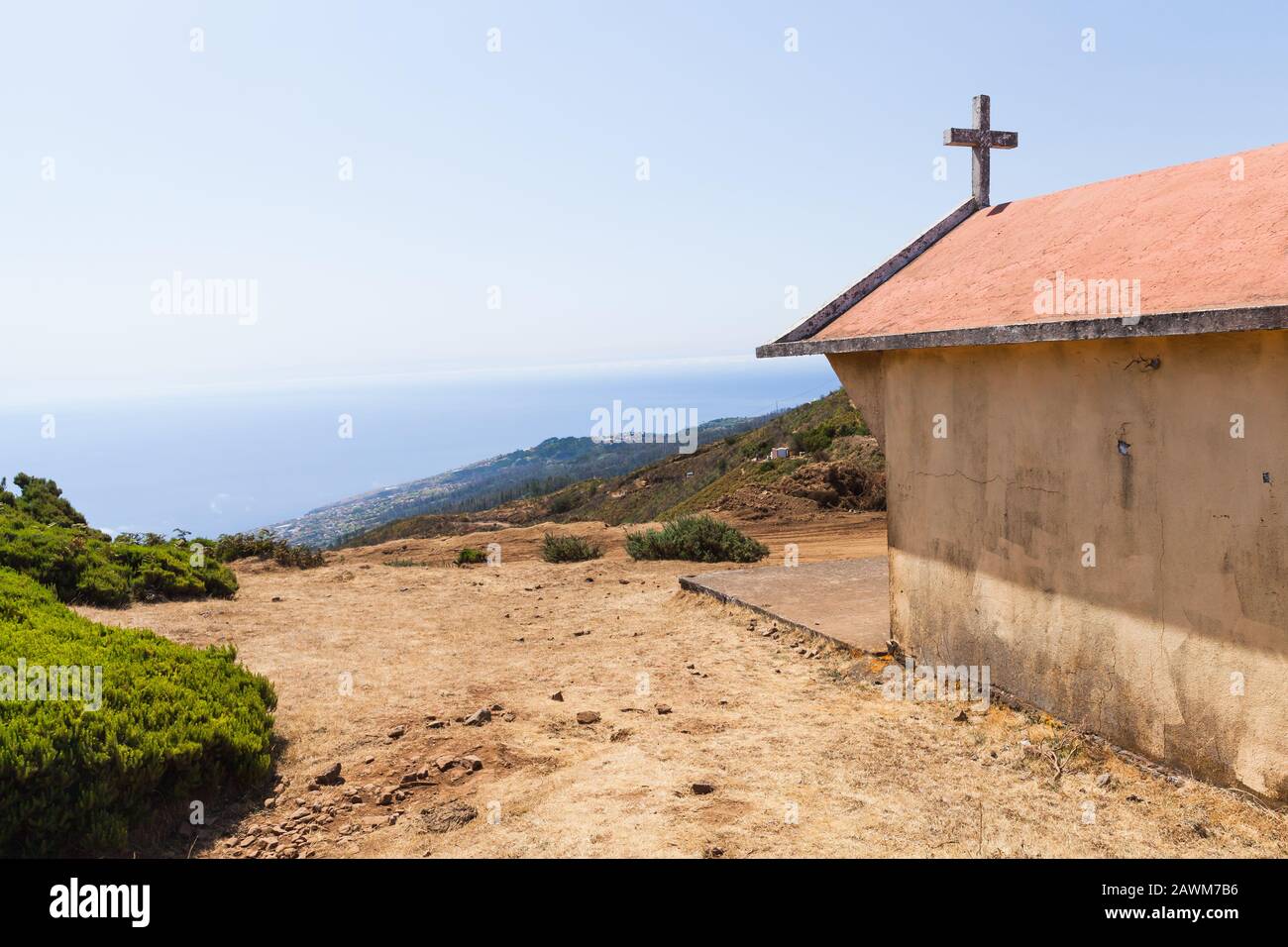 Cappella Di Fatima. Luogo di culto cristiano situato sulle montagne dell'isola di Madeira, Portogallo Foto Stock