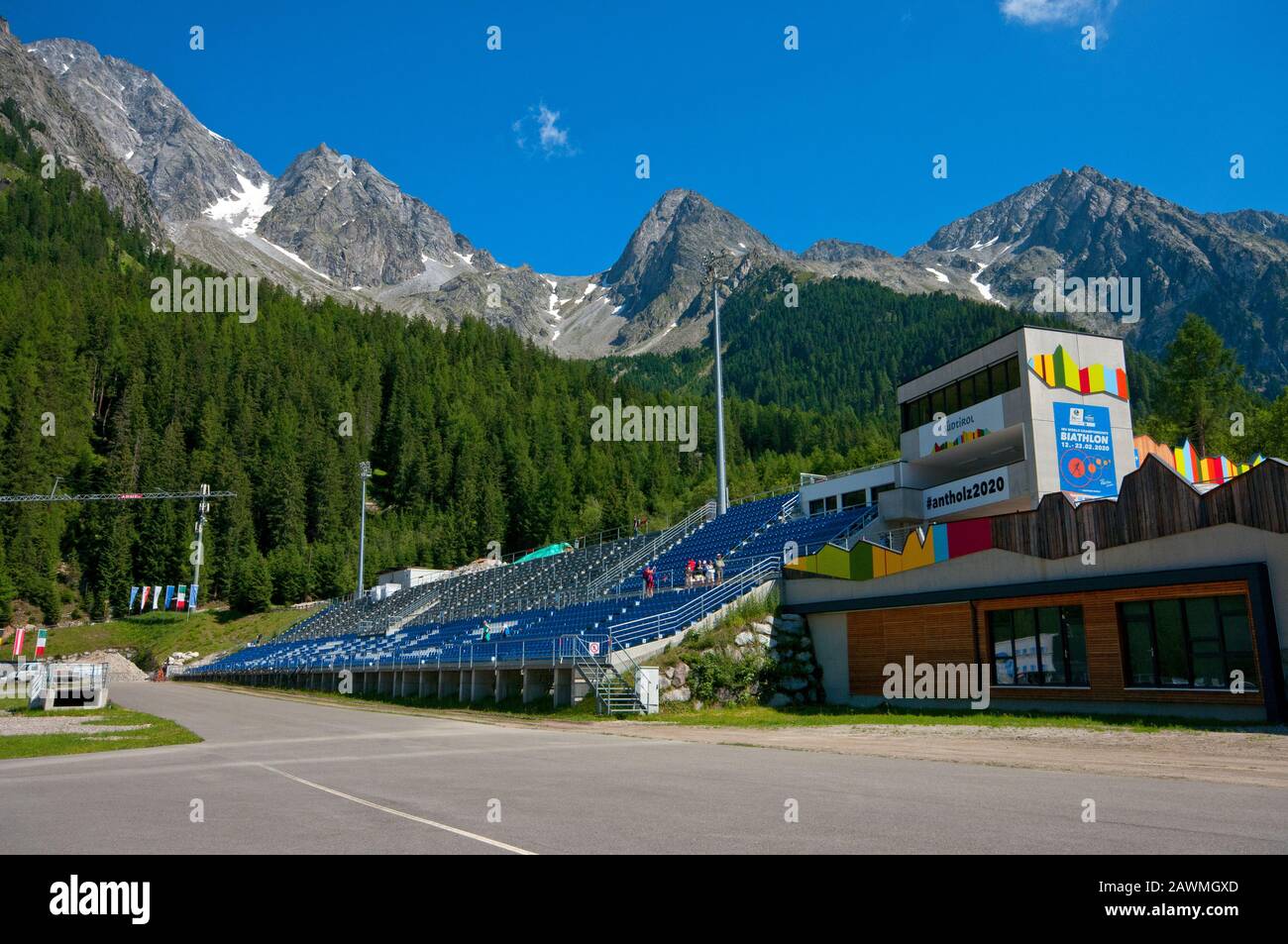 Centro Biathlon Anterselva, Valle Anterselva (Anterselva), Osttirol, Trentino alto Adige, Italia Foto Stock