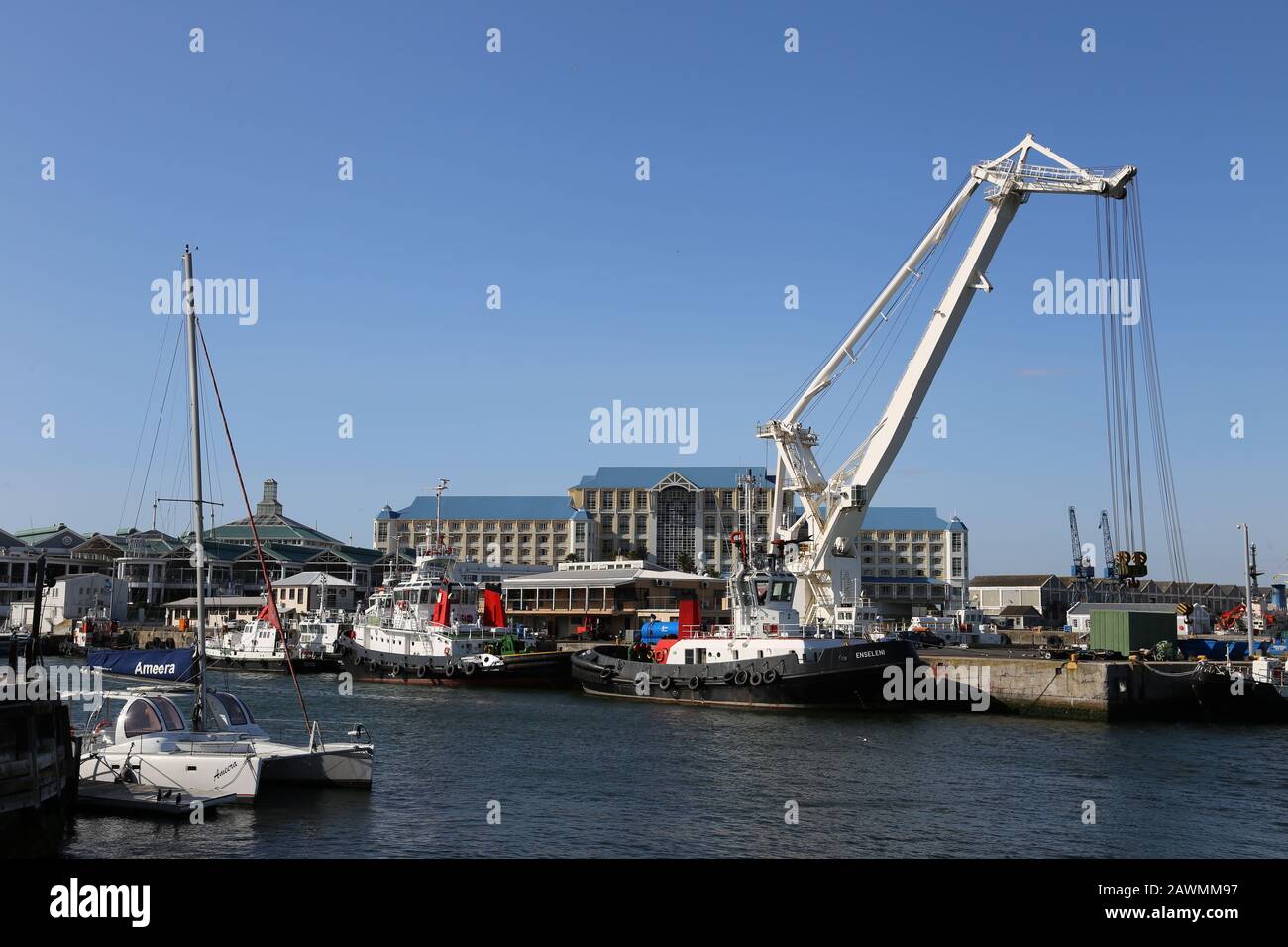 Victoria Wharf Mall E Table Bay Hotel, Victoria Basin, V&A Waterfront, Città Del Capo, Table Bay, Provincia Del Capo Occidentale, Sud Africa, Africa Foto Stock
