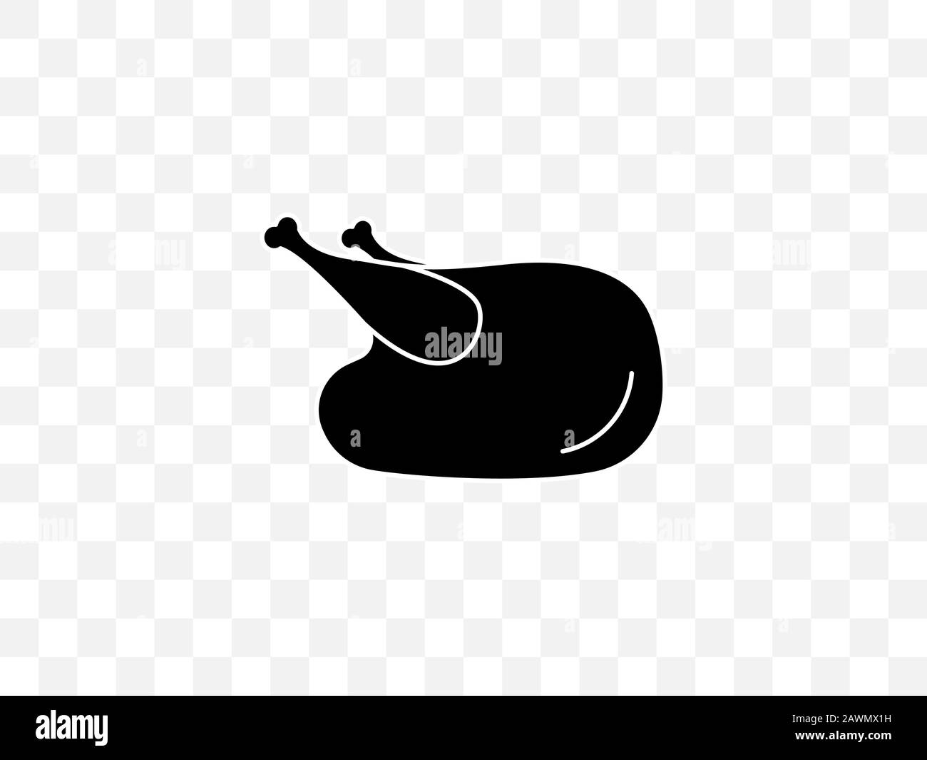 Turchia, icona della cena. Illustrazione vettoriale, design piatto. Illustrazione Vettoriale