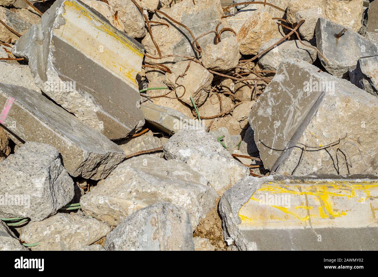 Immagine astratta del sito di costruzione Foto Stock