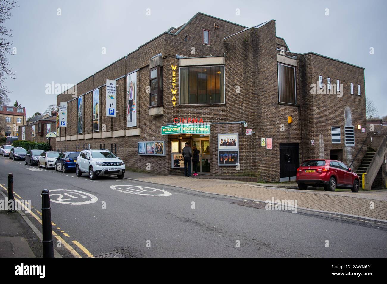 Westway Cinema a Frome Somerset con un paio di letture che film stanno per essere in corso Foto Stock