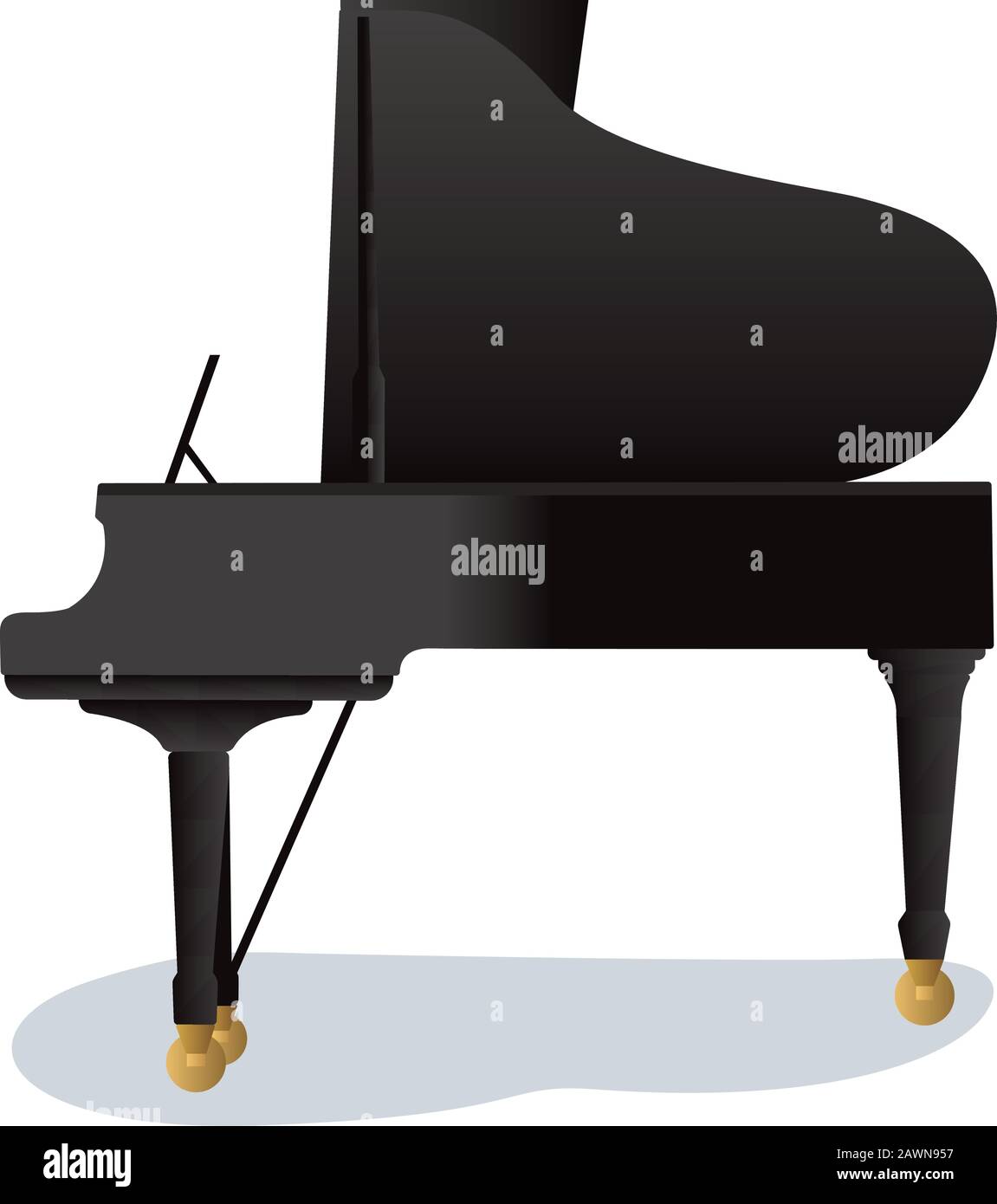 Piano Royal Su Bianco Illustrazione Vettoriale