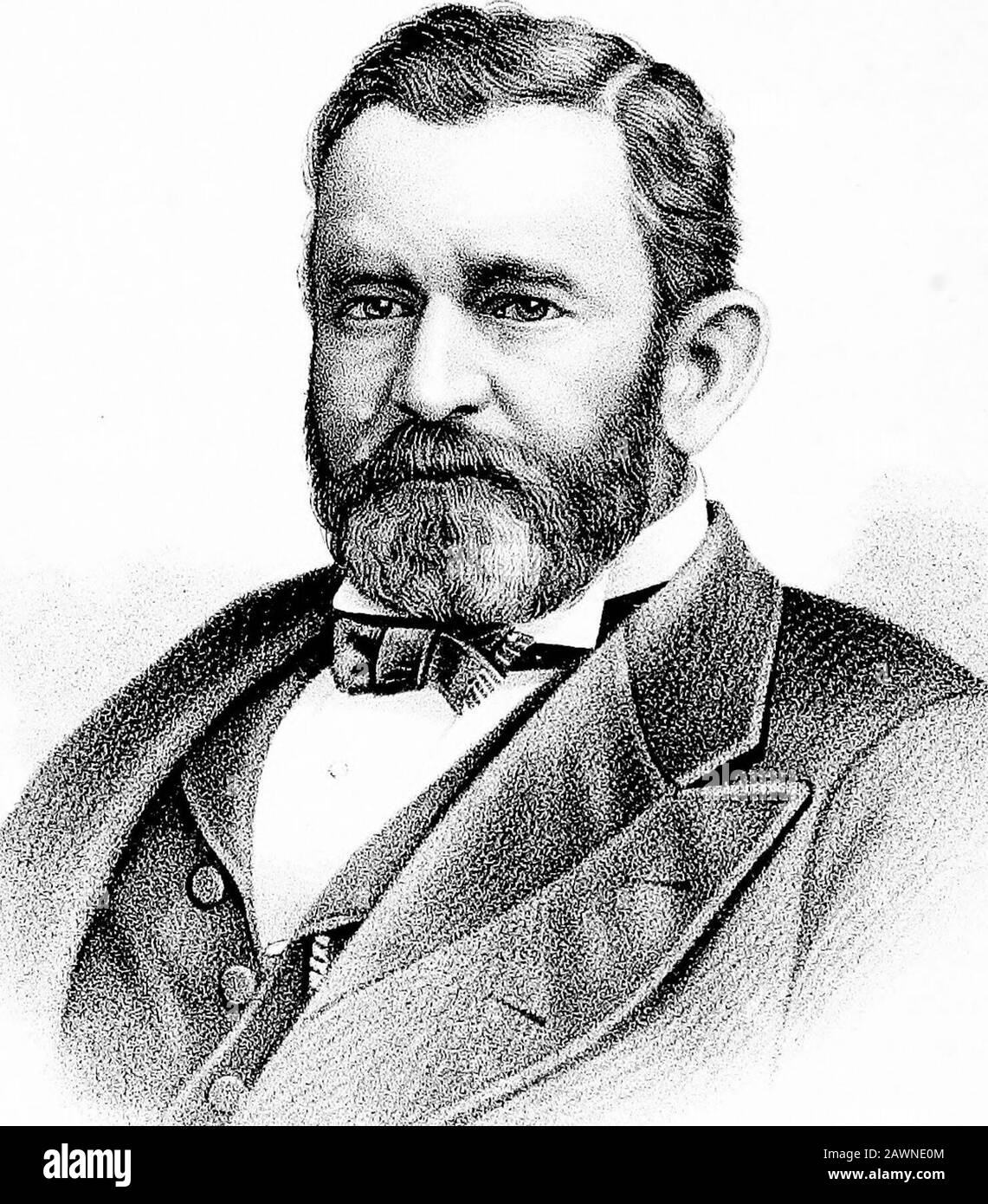 Ritratto e record biografici delle contee di Montgomery e Bond, Illinois, contenenti disegni biografici di cittadini prominenti e rappresentativi, insieme a biografie e ritratti di tutti i presidenti degli Stati Uniti. Nonostante ciò, non vi è mai stata presentata a un uomo una migliore opportunità per immortalare il suo nome, e per vincere la gratitudine di anation. Ha fallito del tutto. Si ritirò nella sua casa a Greenville, Tenn, non prendendo parte molto attiva all'interno della politica fino al 1875. Il 26 gennaio, dopo una lotta eccitativa, fu scelto dalla Legislatura di Ten-Nessee, United St Foto Stock