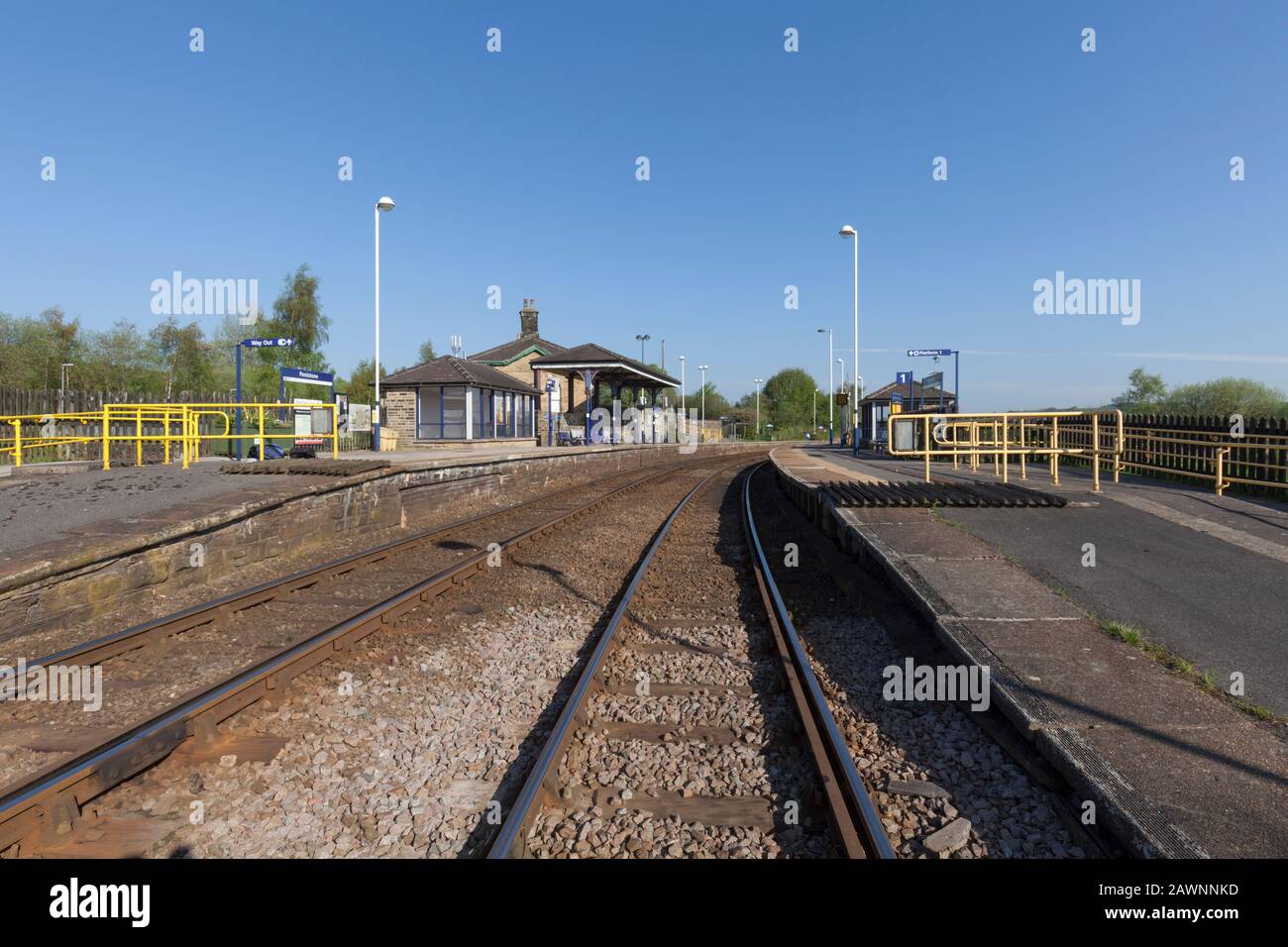 07/05/2018 Stazione ferroviaria di Penistone Foto Stock