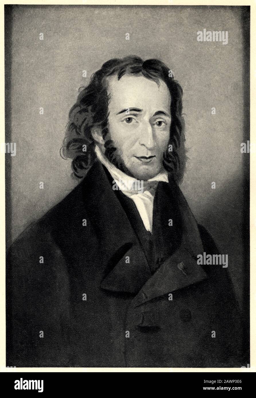 1831 , LONDRA , GRAN BRETAGNA : il celebre violinista e compositore musicale italiano Niccolò PAGANINI ( 1782 - 1840 ). Acquerello ritratto da Foto Stock