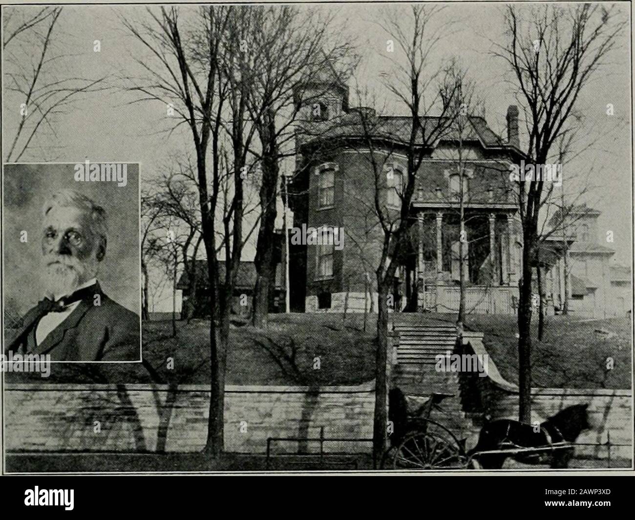 Una storia genealogica dei francesi e delle famiglie alleate . 8; andò ad ovest nel 1861, collocando ad Anamosa, Iowa. Nel settembre 1862 fu nominato primo chirurgo costante del Trentunesimo reggimento, IowaVolunteers, che si dimise il 9 giugno 1863 a causa della malattia. Sposò Ellen Cook Decem-ber 29, 1864, e si allontanò a Davenport nel marzo 1865. A loro nacque una figlia, Nellie, nata il 10 dicembre 1865; sposò John H. Whit-aker il 4 settembre 1901, a Davenport, Iowa. EllenCook French morì l'11 dicembre 1865. 25 aprile 1867, Dott. Lucius francese sposato (secondo) AgnesNorval. Il Dott. francese era Foto Stock