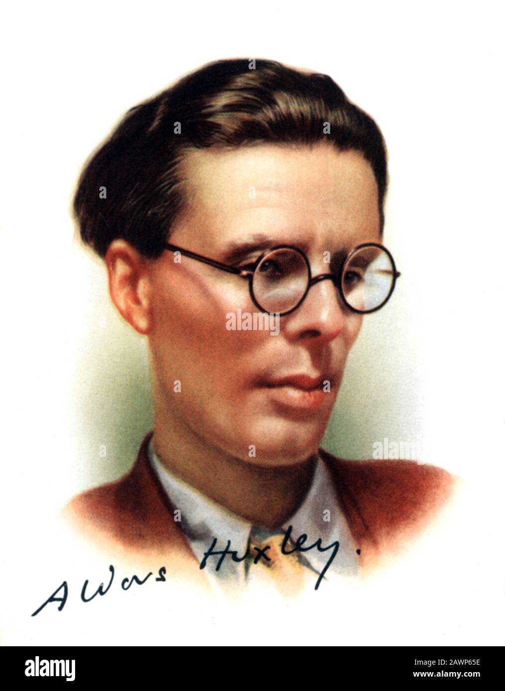 1933 ca , Londra , GRAN BRETAGNA : LO scrittore britannico ALDOUS HUXLEY ( 1894 - 1963 ), autore del libro Brave New World ( il mondo nuovo , 1932 ) , portr Foto Stock