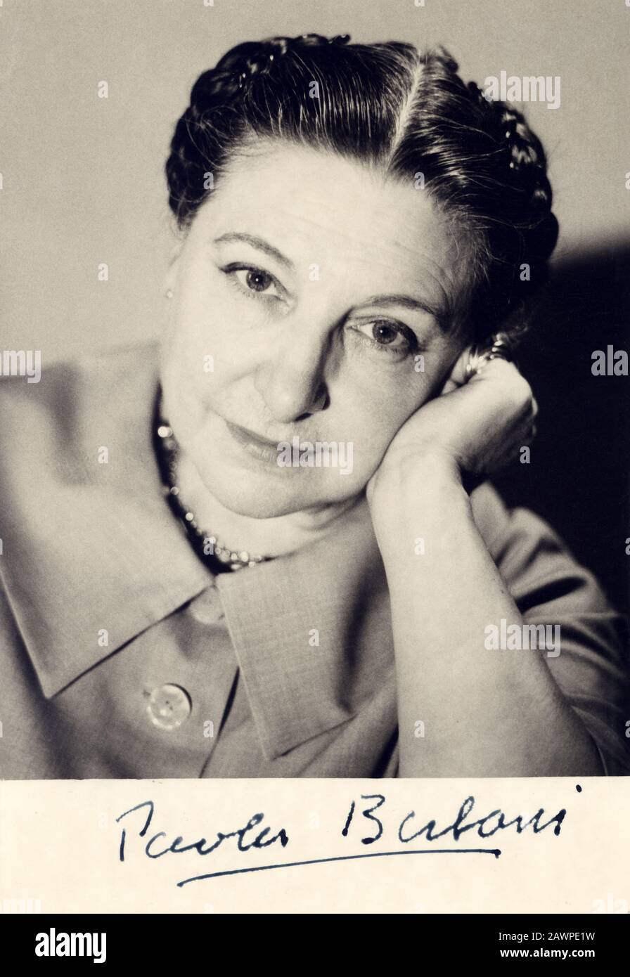 1960 ca , ITALIA : la celebre attrice italiana PAOLA BORBONI ( 1900 - 1995 ). - ATTRICE - TEATRO - TEATRO - DIVA - DIVINA - CINEMA - M Foto Stock