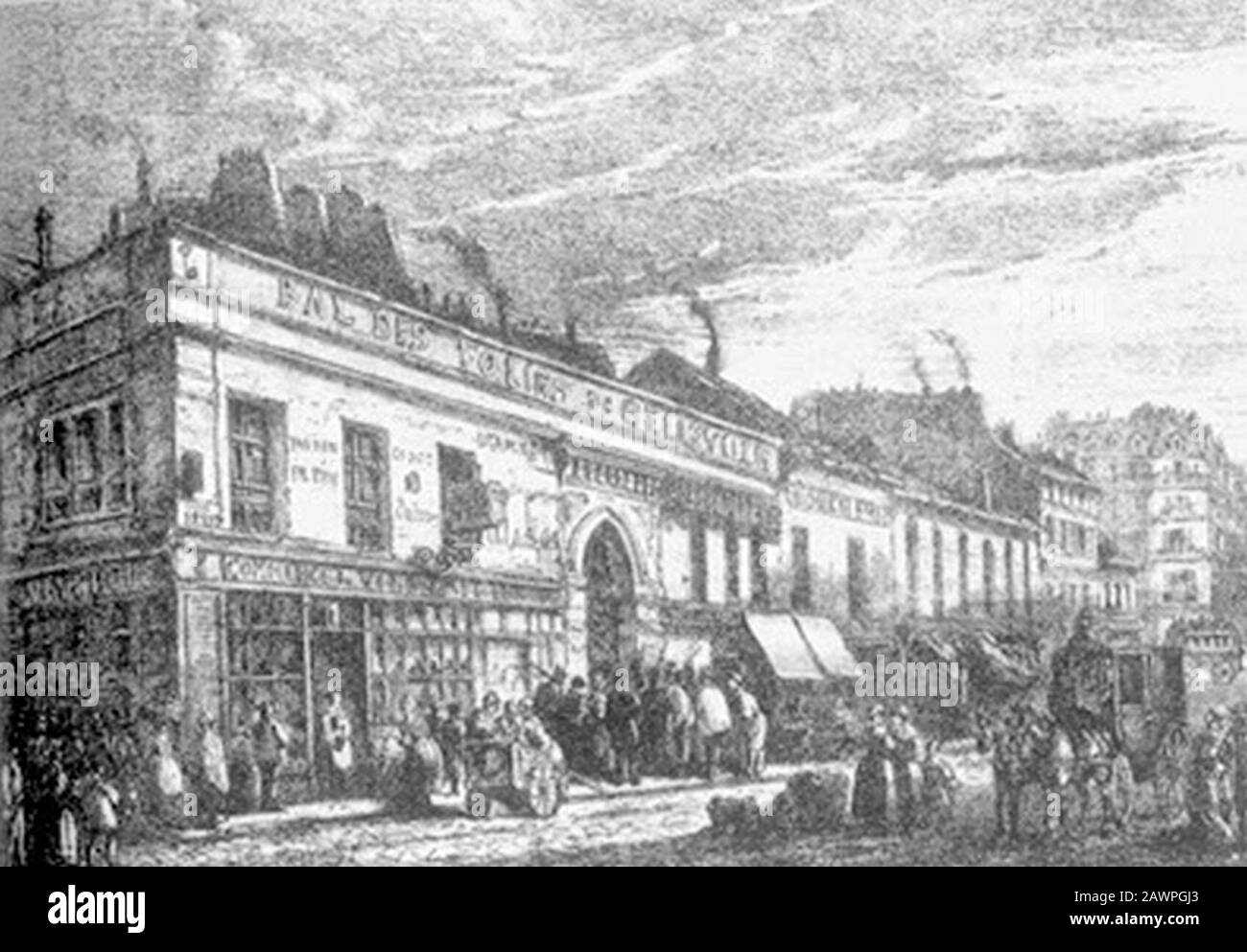 Folies-Belleville-1860. Foto Stock