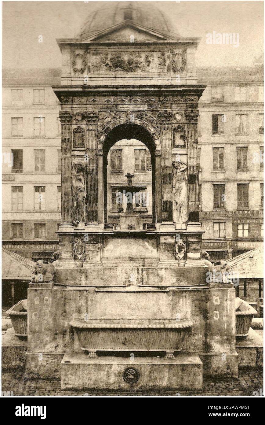 Fontaine Des Innocents 1860 Charles Marville. Foto Stock