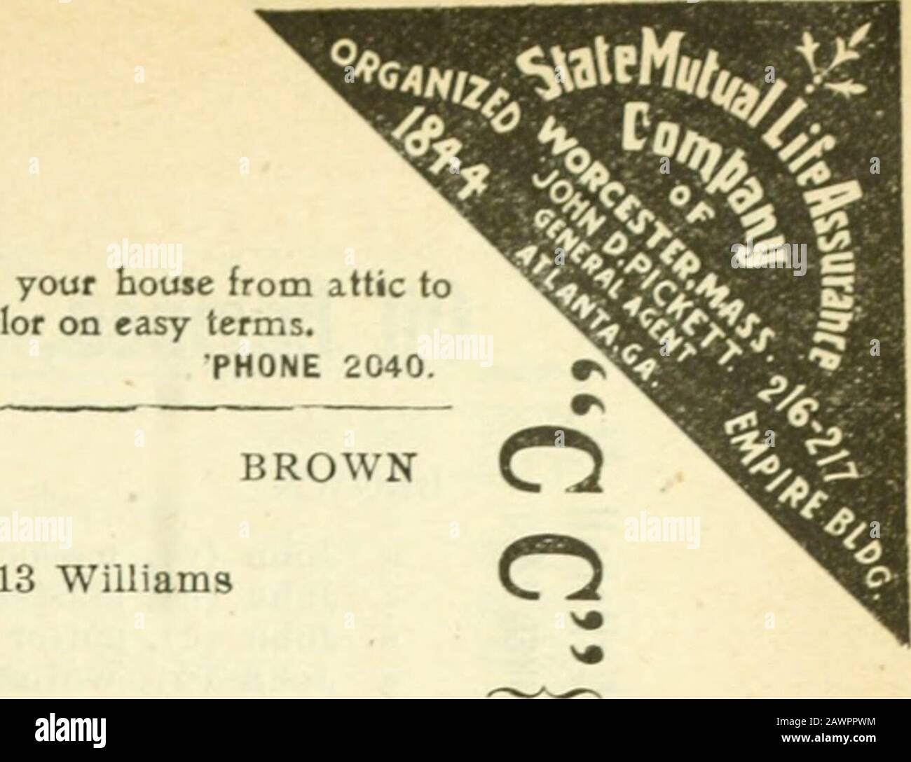 Atlanta City Directory . B Folsom Harrj- R (Bernkei, elk R M Rose Co, r 213 Williams Helen, wid Jerome, r 170 Kennedy Henry (c), laborer, r REAR 14 Clifford Heniy (c), laborer, r 345 Rawson Henry J (Belle), carpenter, r G8 Lowe Henry R (Minnie), macchinista, R 82 S Jacksou Henry R (c). Waiter, r 151 Bell HeniT T (Leila C), drogheria, r 435 Peach Tree Herbert H, mngr Miller & Co, r Wadeland Homer H (Anna), tinner, r (jl4 Chestnut Homer W (H G Hastings & Co), r 226 Forrest AV C, Elk 1209 Secolo Bldg, r 109 Highland AV Isaac (Jennie), operaio, r 93 Carroll Isham N (Manie). CONTR 505 Peters bld Foto Stock
