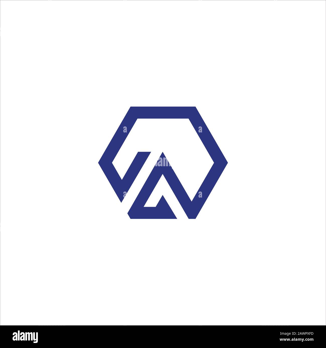 Lettera iniziale un modello vettore logo Illustrazione Vettoriale
