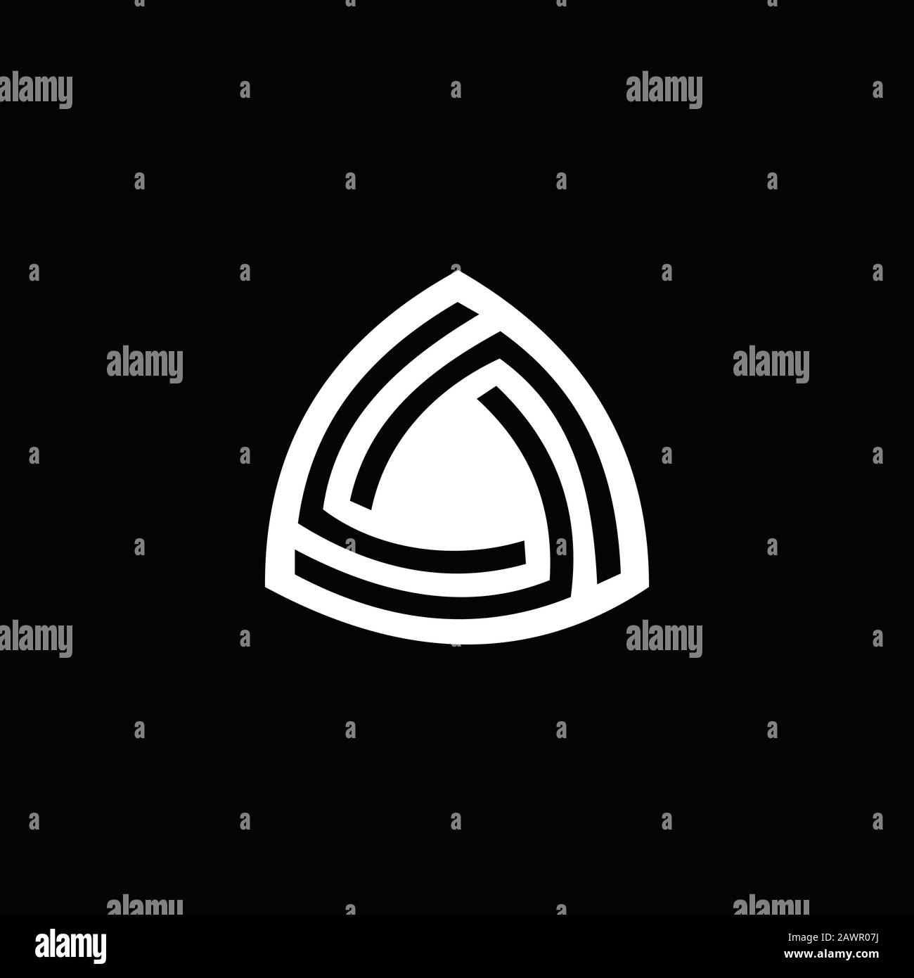 Lettera iniziale un modello vettore logo Illustrazione Vettoriale