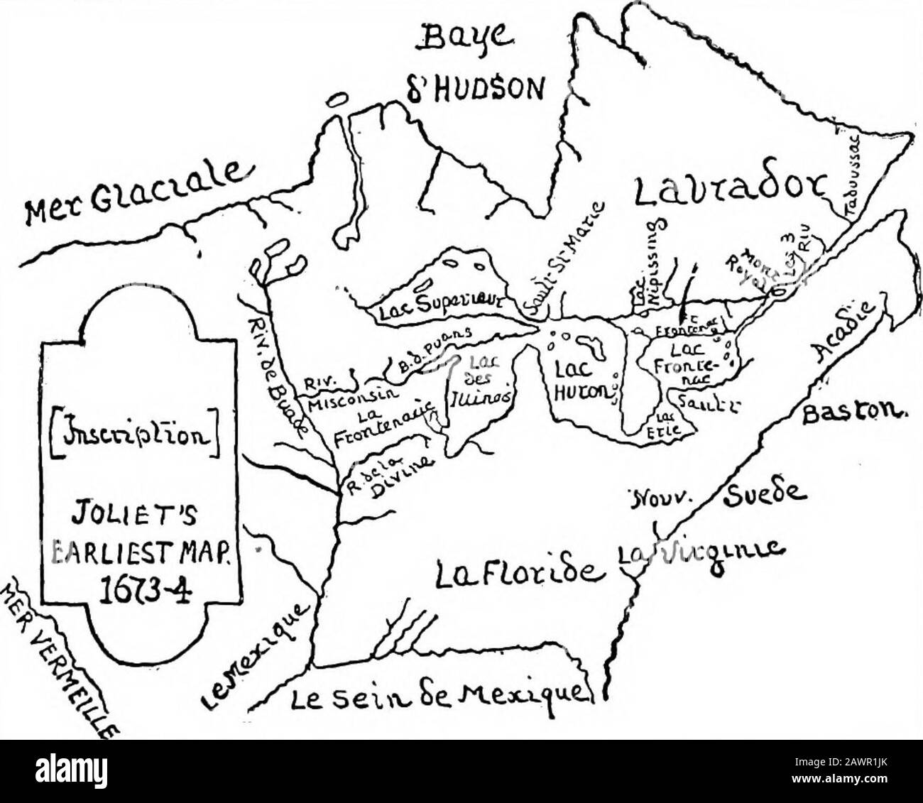 Una storia americana. I piani ambiziosi erano abbastanza magri. Gli svedesi hanno mantenuto i loro piccoli posti sul fiume Delaware per meno di venti anni, e gli olandesi hanno tenuto le banche del theHudson per circa cinquanta anni. Oltre agli inglesi, solo il francese è venuto ovunque vicino a fare il bene, tramite la sconfitta o l'ex-plorazione, le loro vaste rivendicazioni al territorio in Nord America. Con i francesi gli inglesi dovevano lottare per il possesso della theSt. Lawrence, l'Ohio e le valli del Mississippi. 81 82 La Costituzione della 97 inglese. Gli ex-plorers francesi eressero presto nel campo di Amer Foto Stock