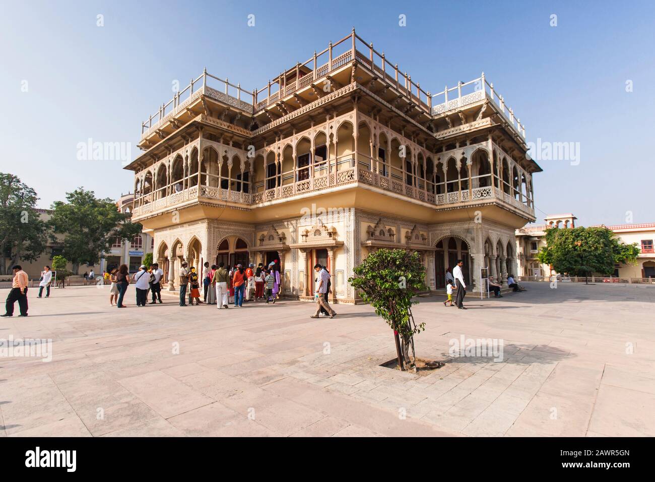 Mubarak Mahal Del Palazzo Della Città, Jaipur, Rajasthan, India, Asia Del Sud, Asia Foto Stock