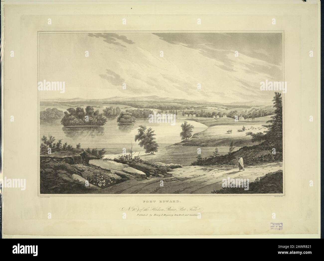 Fort Edward - dipinto da W.G. Muro ; inciso da I. Hill. Foto Stock