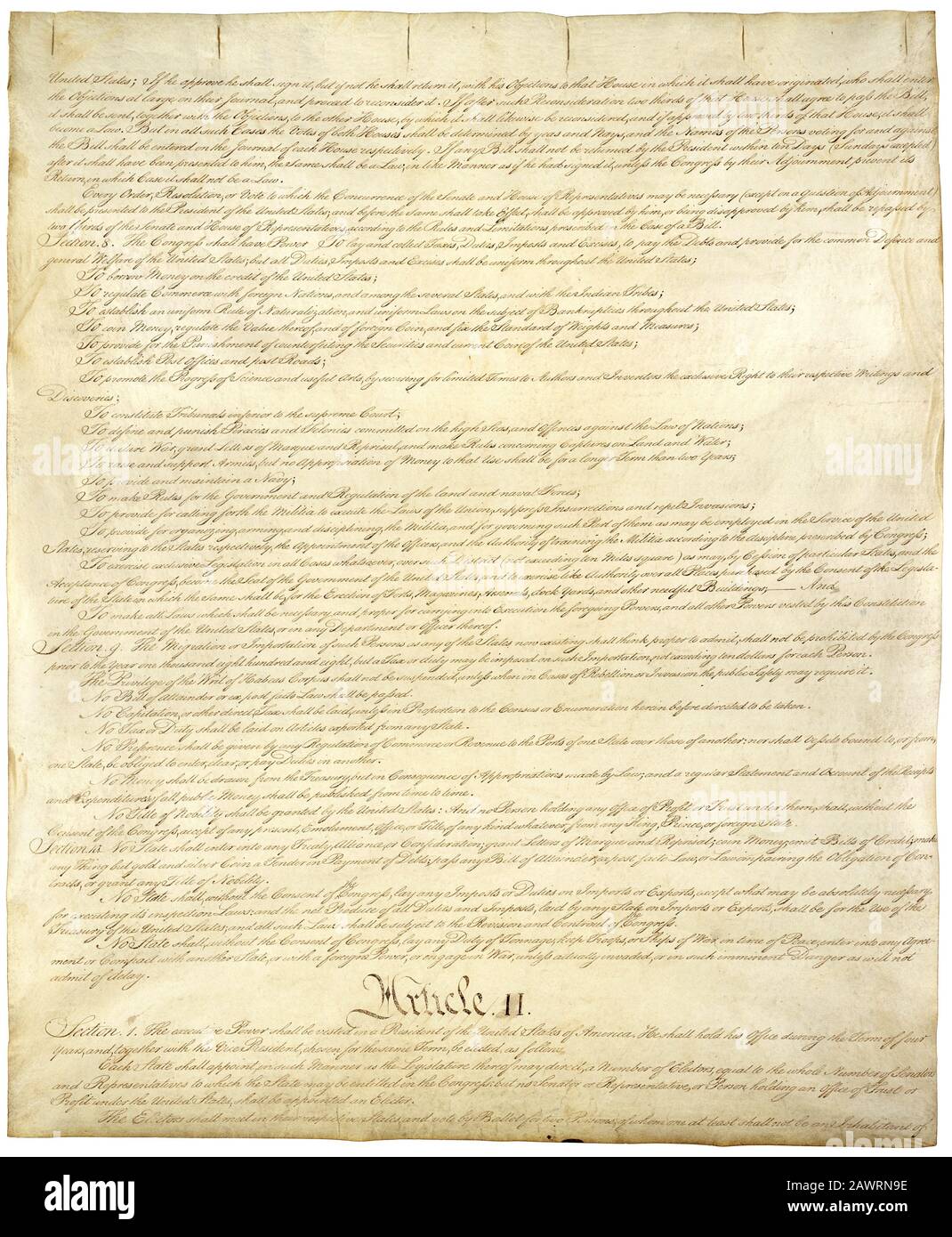 1787 , 17 settembre , USA : la Costituzione degli Stati Uniti è la legge suprema degli Stati Uniti d'America . La Costituzione è stata adottata in data Foto Stock