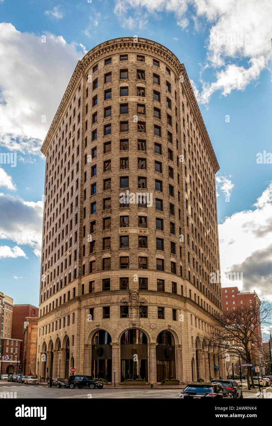 Turks Head Building, uno dei più antichi grattacieli di Providence, Rhode Island Foto Stock