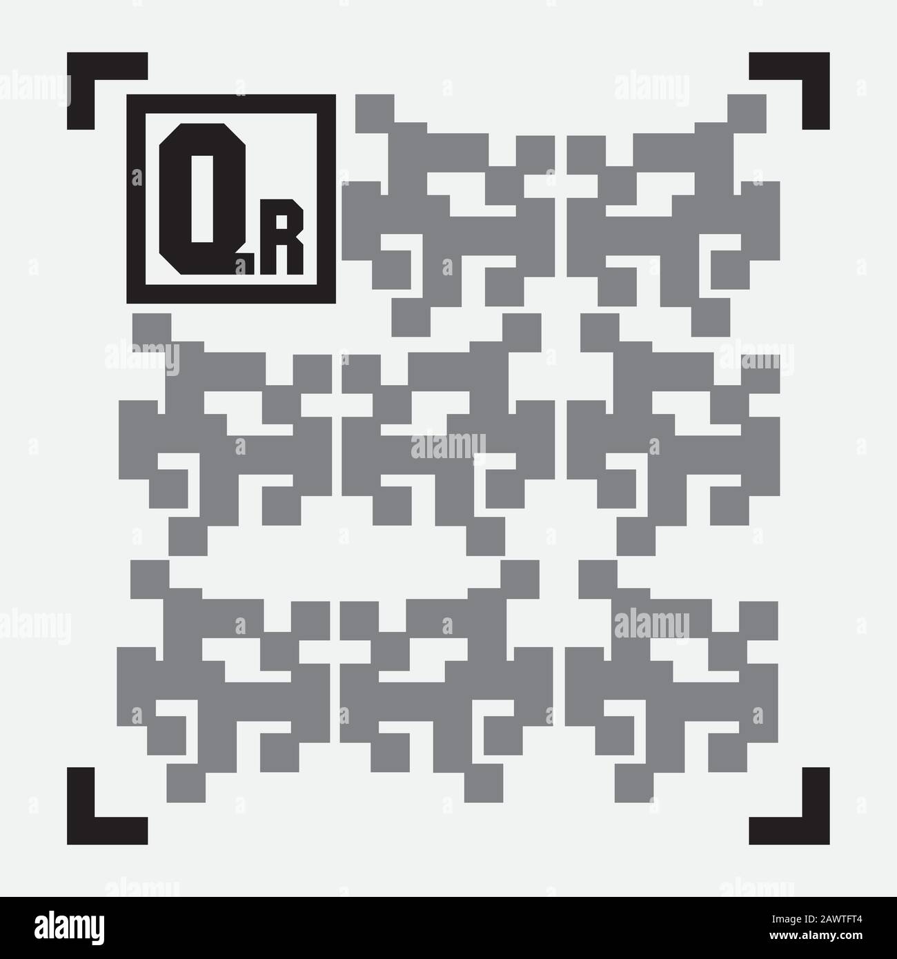 Qr code vector vectors Foto e Immagini Stock in Bianco e Nero - Alamy
