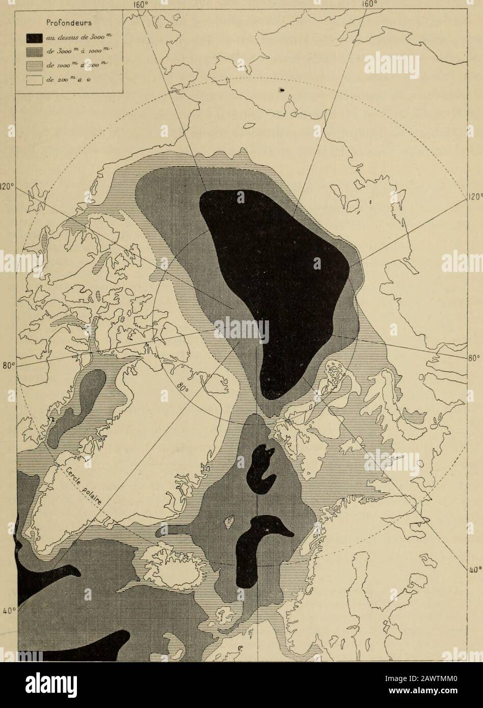 La face de la terre (Das Antlitz der Erde)Traduit de l'allemand, avec l'autorisation de l'auteur et annotée sous la direction de Emmde MargerieAvec une préfpar Marcel Bertrand . 97-105 et 145-157, pi. LLL et V-VIL : cartesbatymétriques). [Voir aussi B. Helland-Hansen e F. Nansen, il Mare norvegese, l'oceanografia ilsPhysicica basata Sulle Ricerche norvegesi, 1900-190^ (rapporto sulle indagini norvegesi e marine, H, n 2, Bergen, 1909, carte batymétri(iue).] [2. Su trouvera, sur la géologie et la cartographie du Spitzberg, les renseignementsles più détaillés dans le recueil suiva Foto Stock