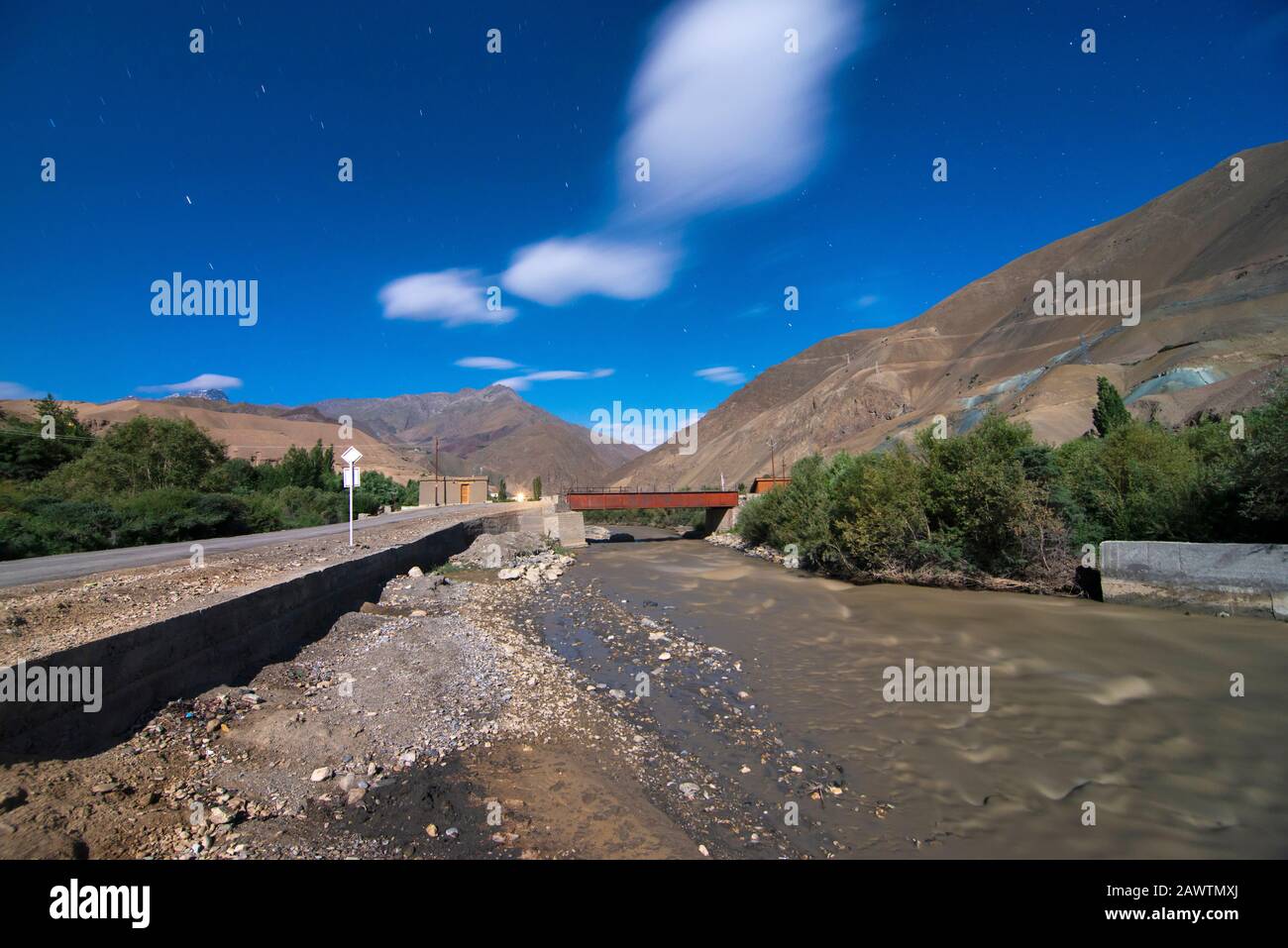 Paesaggio Notturno A Kargil, Ladakh, India Foto Stock