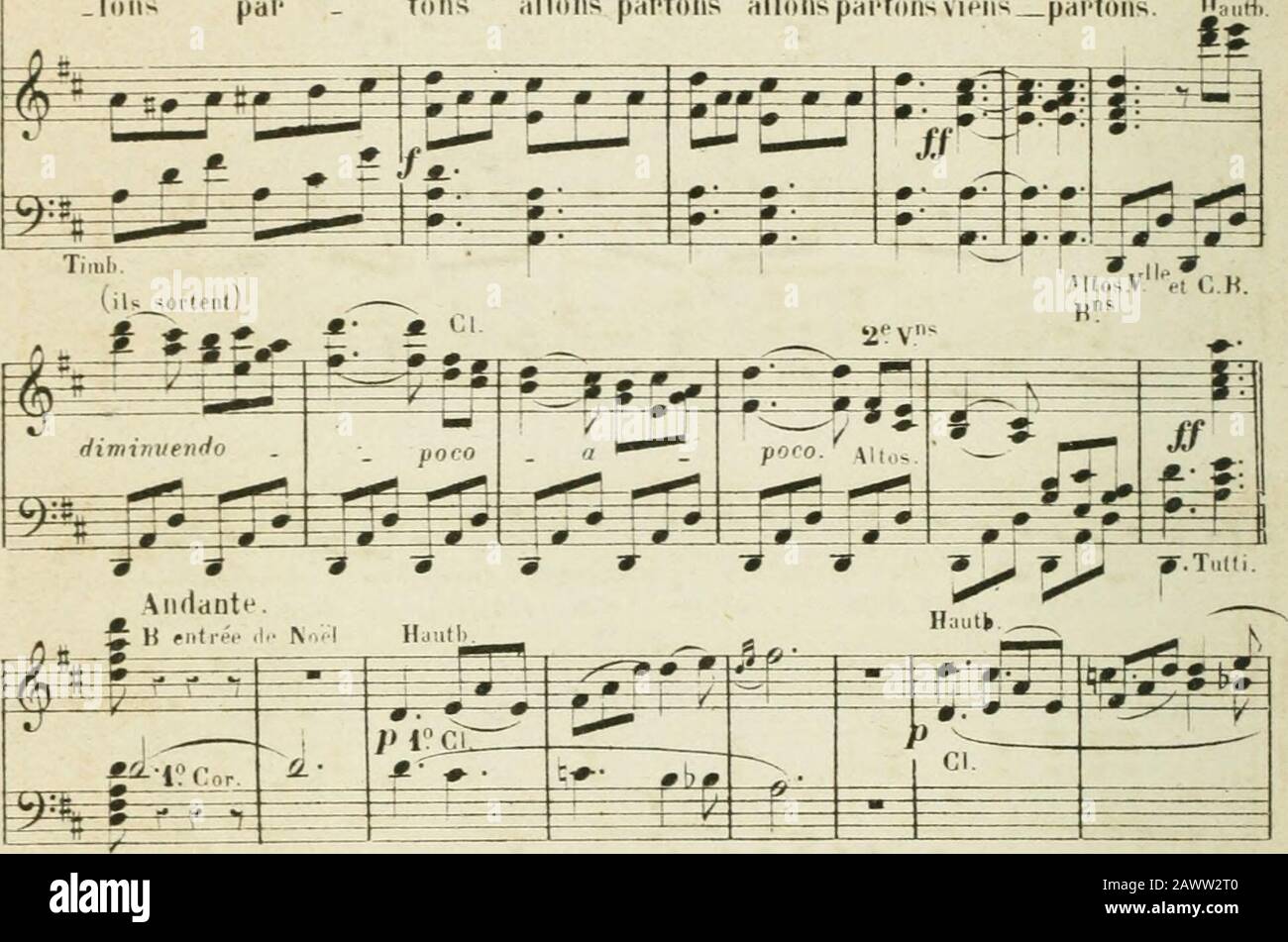 Fatma; opéra comique en un acteParoles de la Voisin . ^ J- , > ^ f i ^ :^ ^ ^m ;^=F . , . . F=F (|(ui_te (le c«mauvais cas allons vite fclaicip le doitiHflaii.cir le ^y r j- ? ; r f Ioni pai _ tonnellate MK al. 0 » m • - 0- m » m S5 jg^s =^=F= ^ Ty y y * 3^e 35^ y Tiitii t^r ^ f-f-r ^ (iii-le df ce mauvais cas allons allons partons allons viens _pait(ins. Ton allons allons partons allons viens partons partons, aurt. FILV Andantino.f Cantando, pi IT» ? **- ^^ Foto Stock