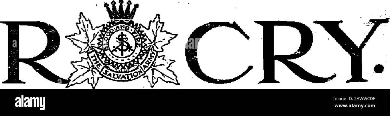 The War Cry . r by the Gen-eral to i rjnestion ricevuto presso la Sala Congressi Clnintpi. ConctrtiinK ]&gt;icttircpnlaccs, e lo raccomandiamo al teatro dei Salvationists- throuRli-ont il Dominion: Non penso che l'esposizione del piciirc.1; Di scene sacre nella vita del Signore Gesù Cristo parte di una raccolta di film thai areordinariamente mostrato nelle immagini è cjthcr wtsc o redditizio, e T consiglia Salvationists a lui con-spicuous per la loro assenza in luoghi suchplaces, E per dare la loro attenzione alla grande opera che Dio ha loro inviato la preghiera è Foto Stock