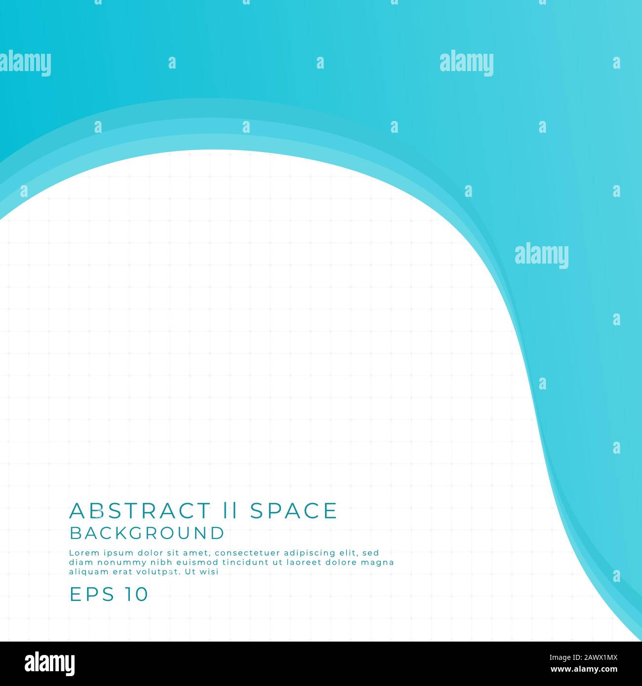 Forma d'onda fluida astratta moderna curva stile colore luminoso con spazio per il testo. Illustrazione vettoriale. Illustrazione Vettoriale