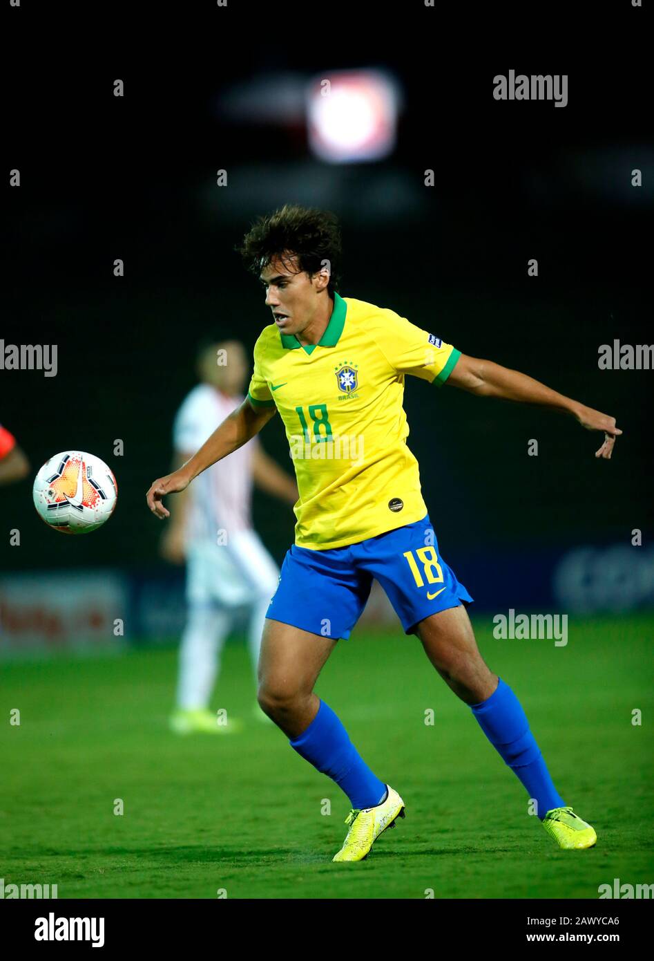 Armenia, COLOMBIA - 31 GENNAIO : Igor Gomes del Brasile in azione, durante una partita tra Brasile U23 e Paraguay U23 come parte di CONMEBOL Preolimpico 2020 a Estadio Centenario il 31 gennaio 2020 in Armenia, Colombia.(MB Media) Foto Stock