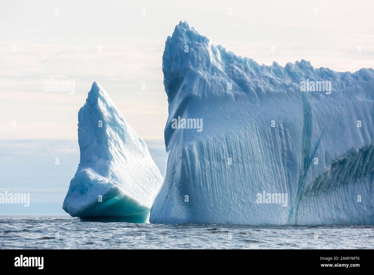 Maestose formazioni iceberg Groenlandia Foto Stock