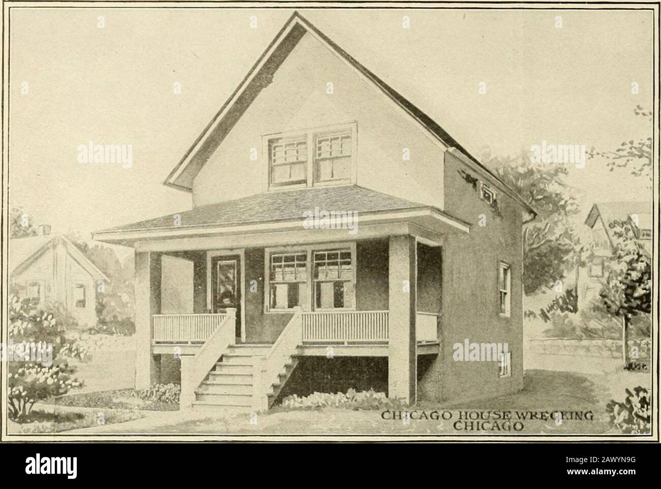 Libro dei piani / Chicago House Wrecking Co. . Pneumatico! Tlbc SeccdTbor CHICAGO HOUSE WRECKING CO., 35th & IRON STREETS, CHICAGO. 37. Casa DISEGNO No. 96. DIMENSIONI, 22 PIEDI X 29 PIEDI 9 POLL. price1 F- O. B. CARSrnLVL CHICAGO Scrivi per La Consegna Effettiva Prezzo 64622 6 CAMERE, BAGNO ANDRECEPTION HALL UN piccolo nido AFFASCINANTE per due - semplice ma artistico; non a buon mercato, ma può essere costruito molto economicamente aderendo rigorosamente alle nostre specifiche Plansand. Come investimento nel settore immobiliare o per una proposta industriale, in cui i produttori costruiscono case per i propri dipendenti, è particolarmente consigliato Foto Stock