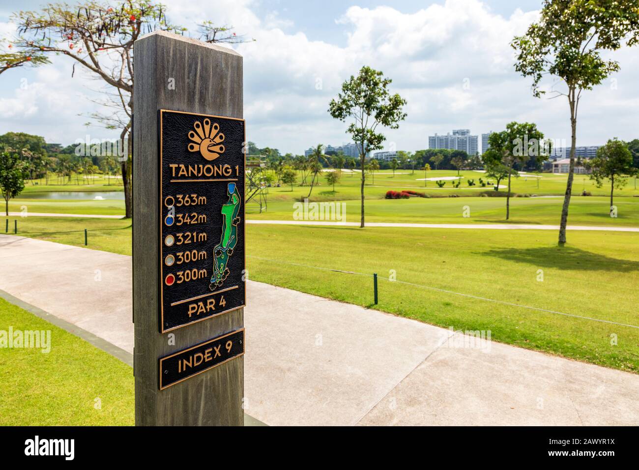 Sentosa Golf Club, un club privato per soci, l'isola di Sentosa, Singapore, Asia, famosa per ospitare il Singapore Golf Open uomo e donna Foto Stock