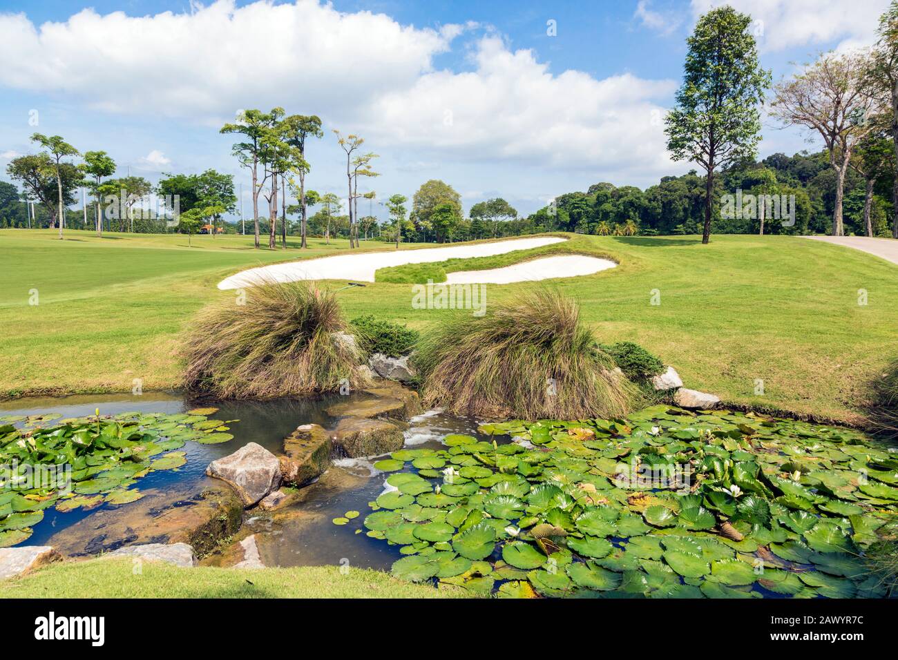 Sentosa Golf Club, un club privato per soci, l'isola di Sentosa, Singapore, Asia, famosa per ospitare il Singapore Golf Open uomo e donna Foto Stock