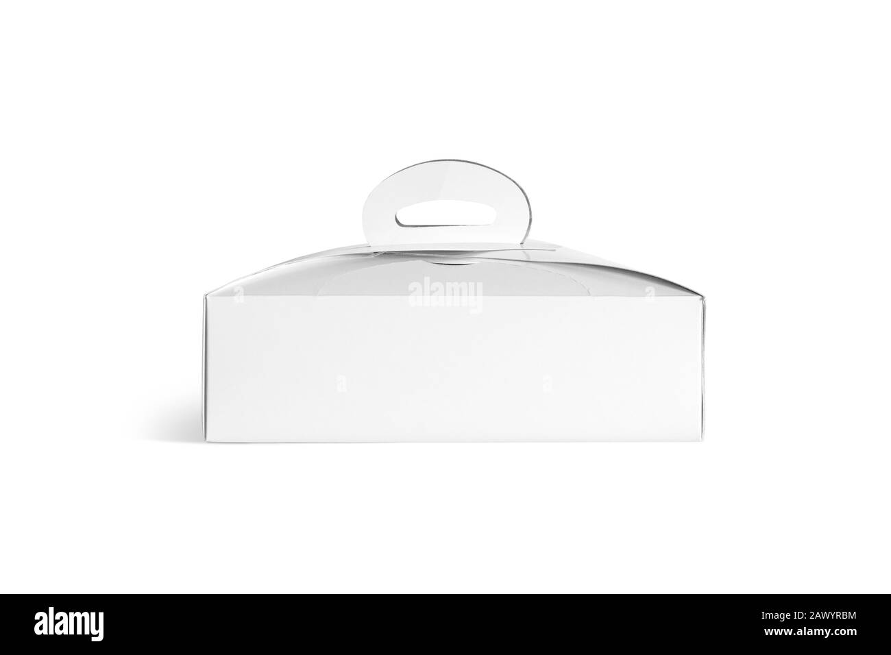 Confezione bianca per torte in bianco, isolata Foto Stock