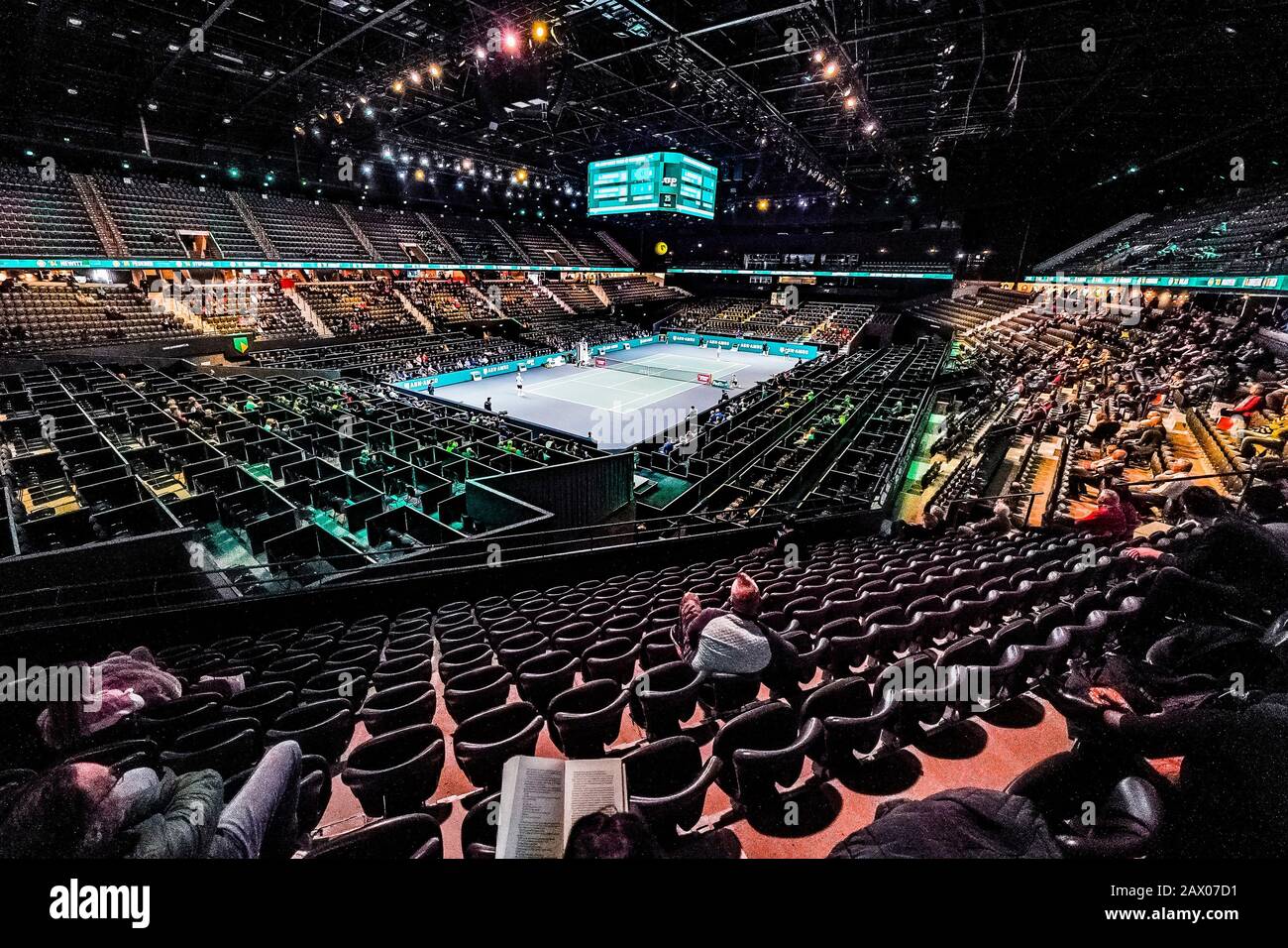 Rotterdam, Paesi Bassi. 10th Feb, 2020. ABN AMRO World Tennis Tournament, 10-02-2020, Ahoy Overview of Court 1 Credit: Pro Shots/Alamy Live News Foto Stock