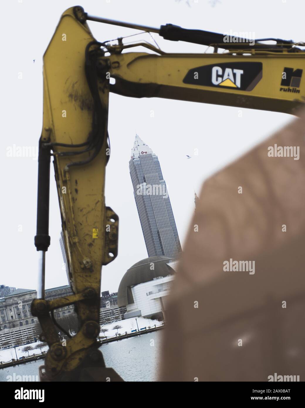 Key Tower con costruzione nel Parco Voinovich Foto Stock