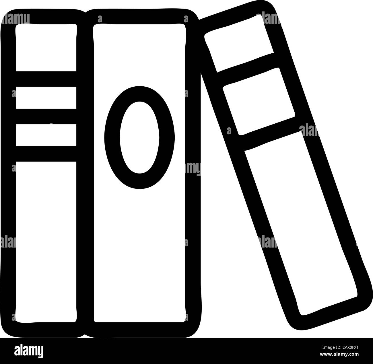 Icona Del Libro Dell'Accademia Vettore. Illustrazione del simbolo del contorno isolato Illustrazione Vettoriale