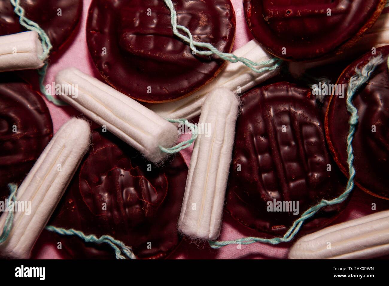 Jaffa torte e tamponi Foto Stock