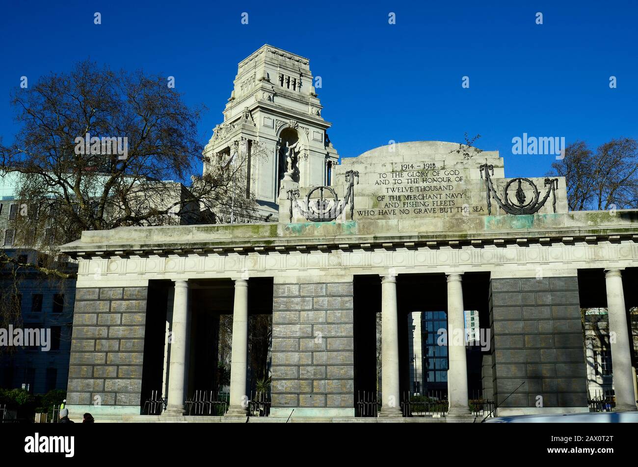 Gran Bretagna, Londra, monumento ai caduti nei giardini di Trinity Square Foto Stock