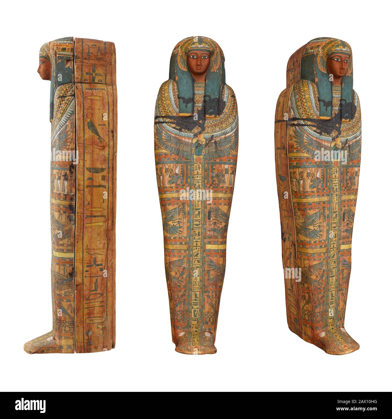 Egiziana Mummy Bara Isolato Foto Stock