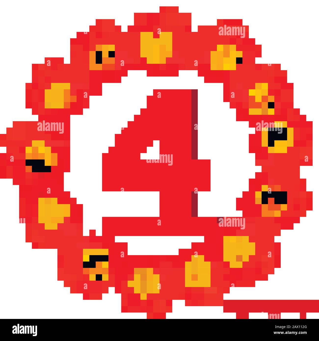 Icona del 4 febbraio. Per pianificare un giorno importante. Banner per vacanze e giorni speciali. Illustrazione del vettore. Illustrazione Vettoriale