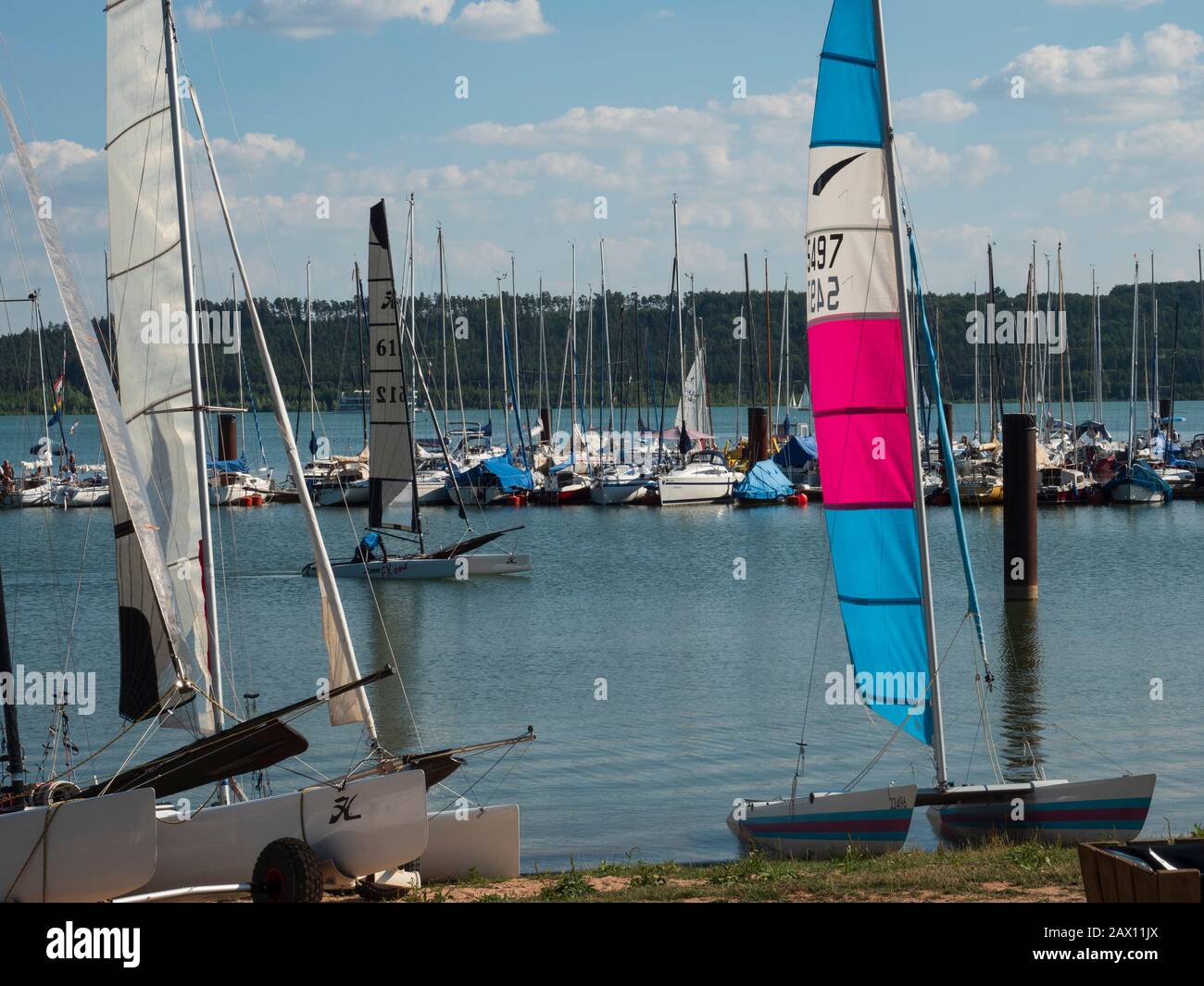 Brombachsee, Enderndorf, Marina, Franken, Bayern, Deutschland | Brombachsee, Enderndorf, Marina, Franconia, Baviera, Germania Foto Stock