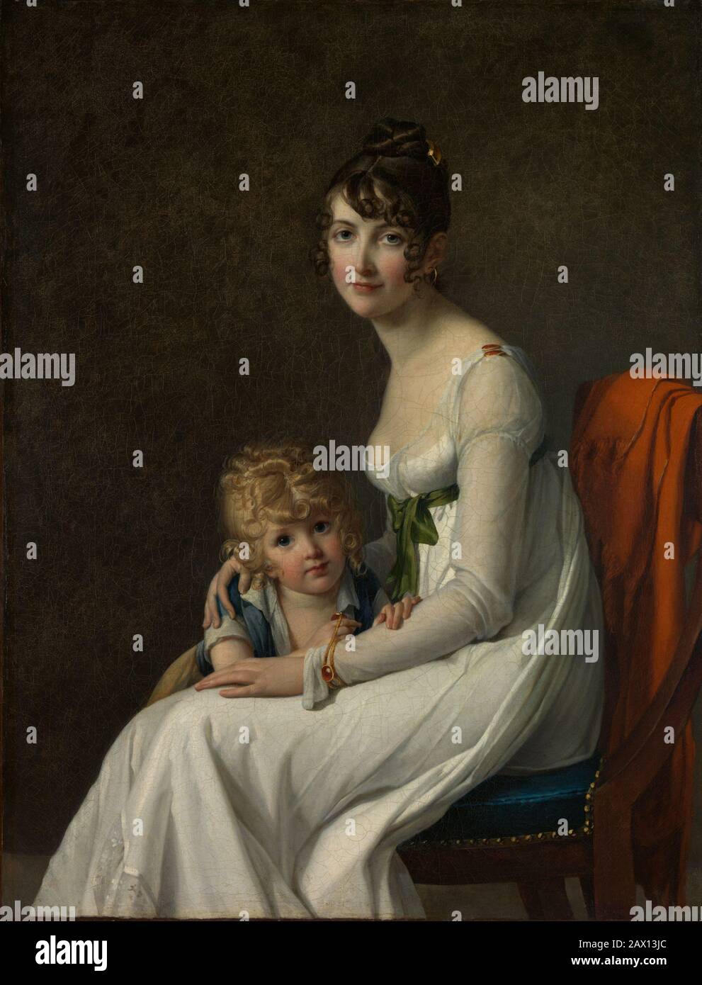 Madame Philippe Panon Desbassayns de Richemont (Jeanne Egl e xe9; Mourgue, 1778-1855) e Suo Figlio, Eug e xe8; ne (1800-1859), 1802. Foto Stock