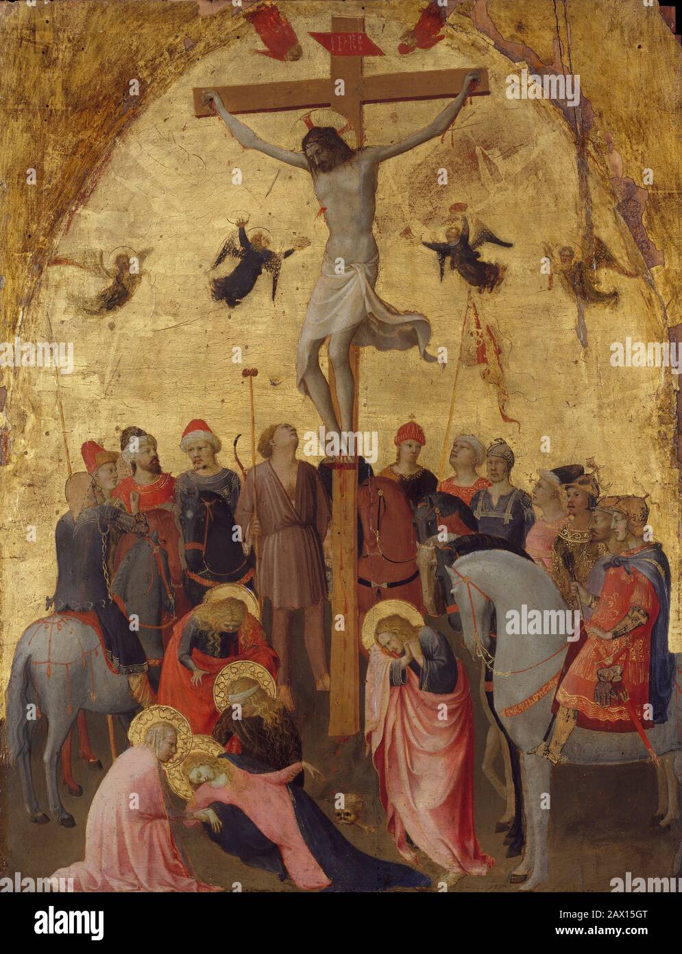 La Crocifissione, ca. 1420-23. Foto Stock